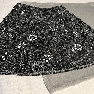 Apt. 9 Black and White Embellished Mini A-Line Skirt